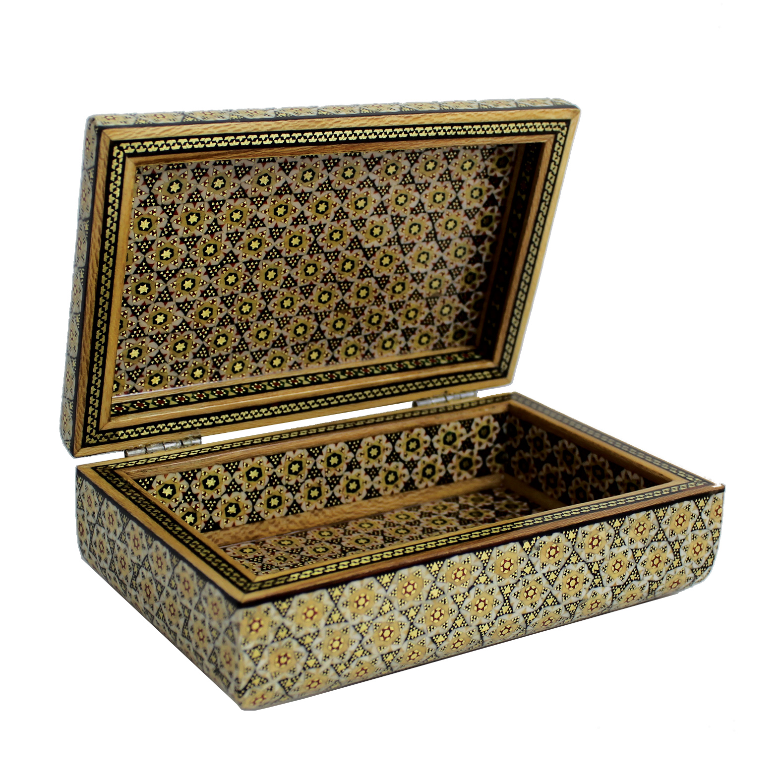 Persian inlaying handmade (Khatam) Jewelry box with polo miniature